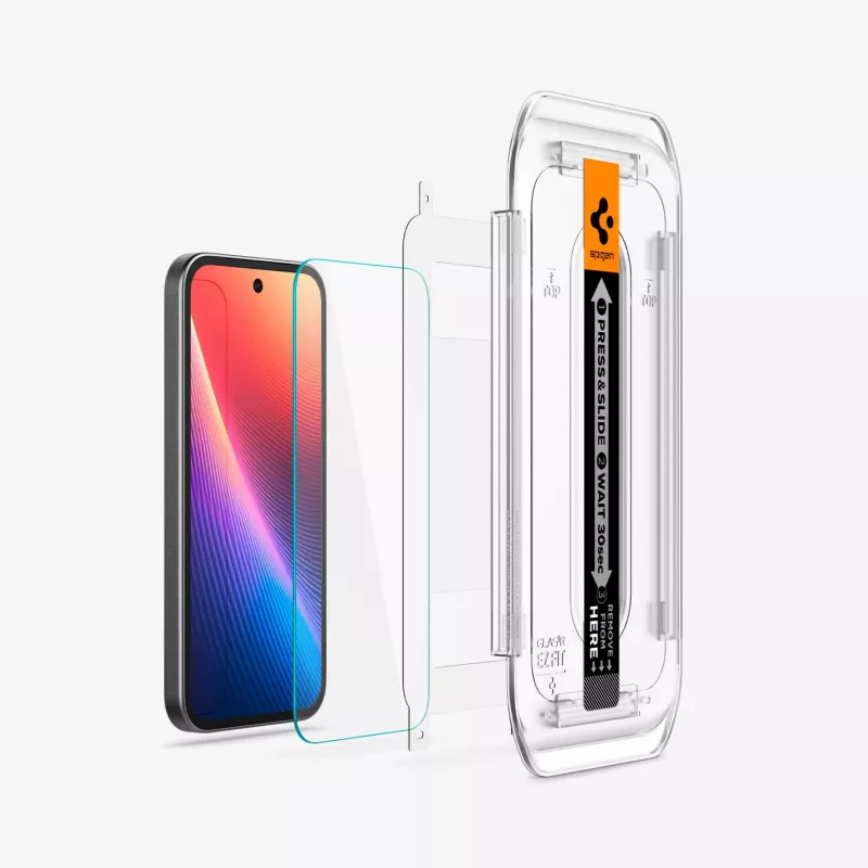 Spigen Glas.tR EZ Fit 2-Pack Screen Protector, Google Pixel 9a, Clear