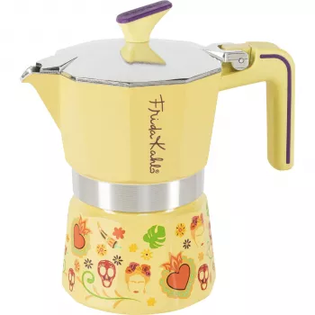 Pedrini 3TZ Frida Kahlo Stovetop Espresso Maker, Geltona (02CF161)