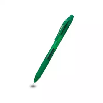 Pentel EnerGel X įtraukiamas gelinis rašiklis – žalias rašalas, 0,7 mm vidutinis antgalis, plastikinis korpusas, tinkantis dešiniarankiams ir kairiarankiams