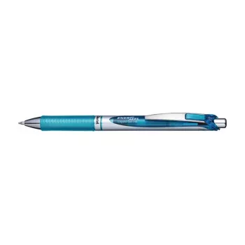 Pentel EnerGel Xm atitraukiamas gelinis rašiklis - šviesiai mėlynas rašalas - 0,35 mm adatinis antgalis - mėlynas korpusas - guminė rankena