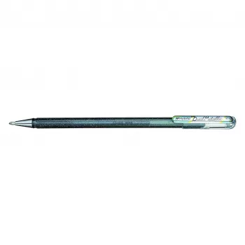 Pentel Hybrid Dual Metallic Gel Rašiklis – Metalinis Sidabras – 1,0 mm – Su Dangteliu