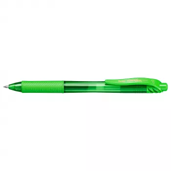 Pentel EnerGel X rašiklis, gelinis, ištraukiamas, laimo spalvos, 0,7 mm, vidutinis antgalis, tinka dešiniarankiams ir kairiarankiams