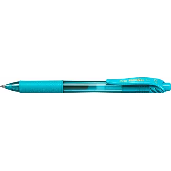 Pentel EnerGel X užtraukiamas gelinis rašiklis – turkio spalvos, 0,7 mm, vidutinis antgalis, tinkamas dešiniarankiams ir kairiarankiams