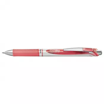 Pentel EnerGel BL77 atsegamasis gelinis rašiklis - rožinis - koralinis - sidabrinis - apvalus - 0,7 mm - vandens pagrindo rašalas
