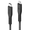 ENERGEA Flow USB-C to Lightning kabelis 1,5 m juodas 60 W 3 A PD greitasis įkrovimas MFi sertifikuotas