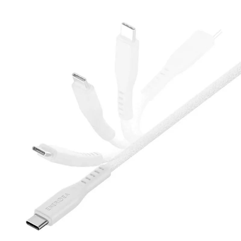 ENERGEA Flow USB-C to Lightning kabelis 1,5 m baltas 60 W 3 A PD greitasis įkrovimas MFi