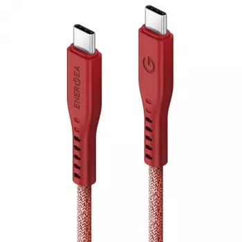 ENERGEA Flow USB-C į USB-C laidas 1,5 m Raudonas 240W 5A PD Greitasis Įkrovimas