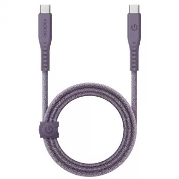 ENERGEA Flow USB-C į USB-C laidas 1,5 m Violetinis 240W 5A PD Greitas įkrovimas