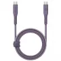 ENERGEA Flow USB-C į USB-C laidas 1,5 m Violetinis 240W 5A PD Greitas įkrovimas