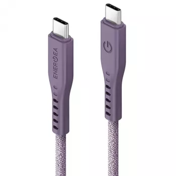 ENERGEA Flow USB-C į USB-C laidas 1,5 m Violetinis 240W 5A PD Greitas įkrovimas