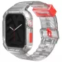 SKINARMA Saido 2-in-1 Case and Strap for Apple Watch 45/44mm, Clear/Transparent