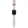SKINARMA Saido 2-in-1 Case and Strap for Apple Watch 45/44mm, Clear/Transparent