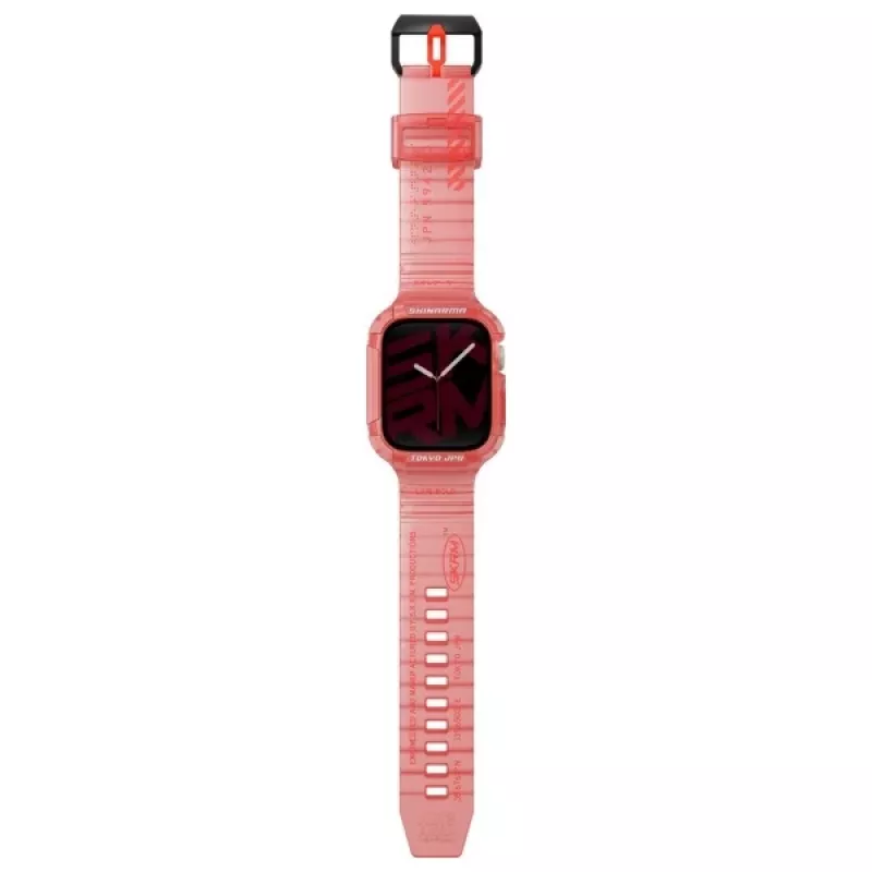 Skinarma Saido 2-in-1 Strap and Case for Apple Watch 45/44mm Red