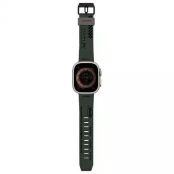 Skinarma Shokku Strap, skirtas Apple Watch 49/45/44 mm, tamsiai alyvuoginis