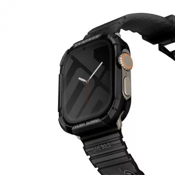 SKINARMA Kurono Case, skirta Apple Watch Ultra 49mm – juoda