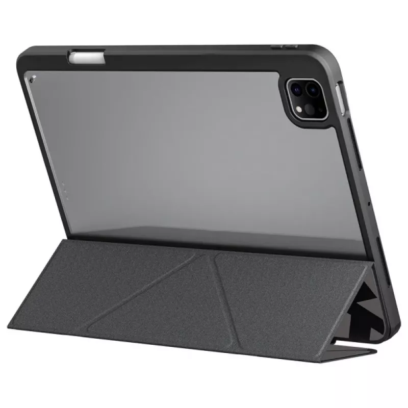 Skinarma Kira Kobai Folio Case, skirta iPad Pro 11 inch M4 2024 / M5 2025, Gunmetal