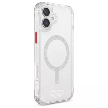 SKINARMA Saido Dėklas, skirtas iPhone 16 Plus 6,7 colio, su magnetiniu įkrovimu, permatomas