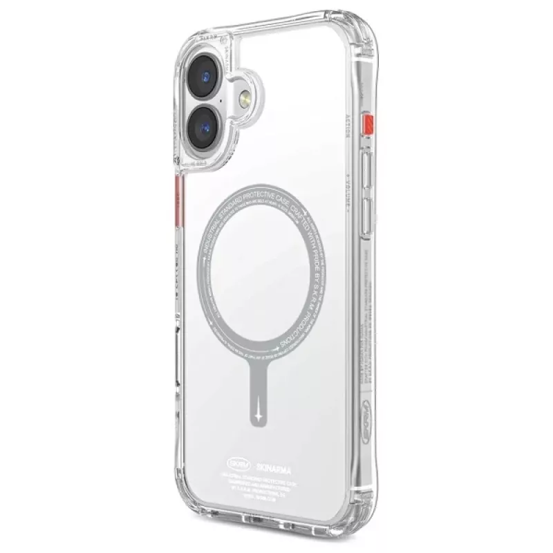 SKINARMA Saido Dėklas, skirtas iPhone 16 Plus 6,7 colio, su magnetiniu įkrovimu, permatomas