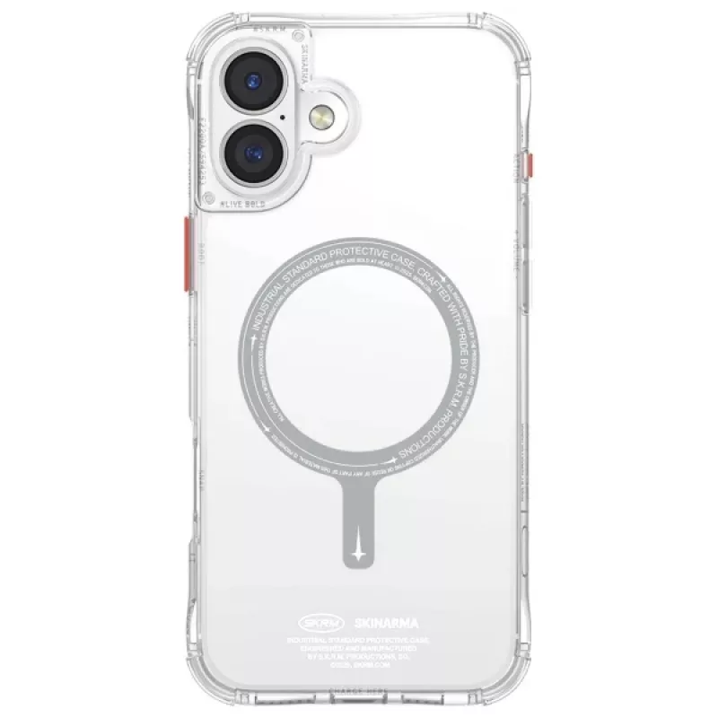 SKINARMA Saido Dėklas, skirtas iPhone 16 Plus 6,7 colio, su magnetiniu įkrovimu, permatomas