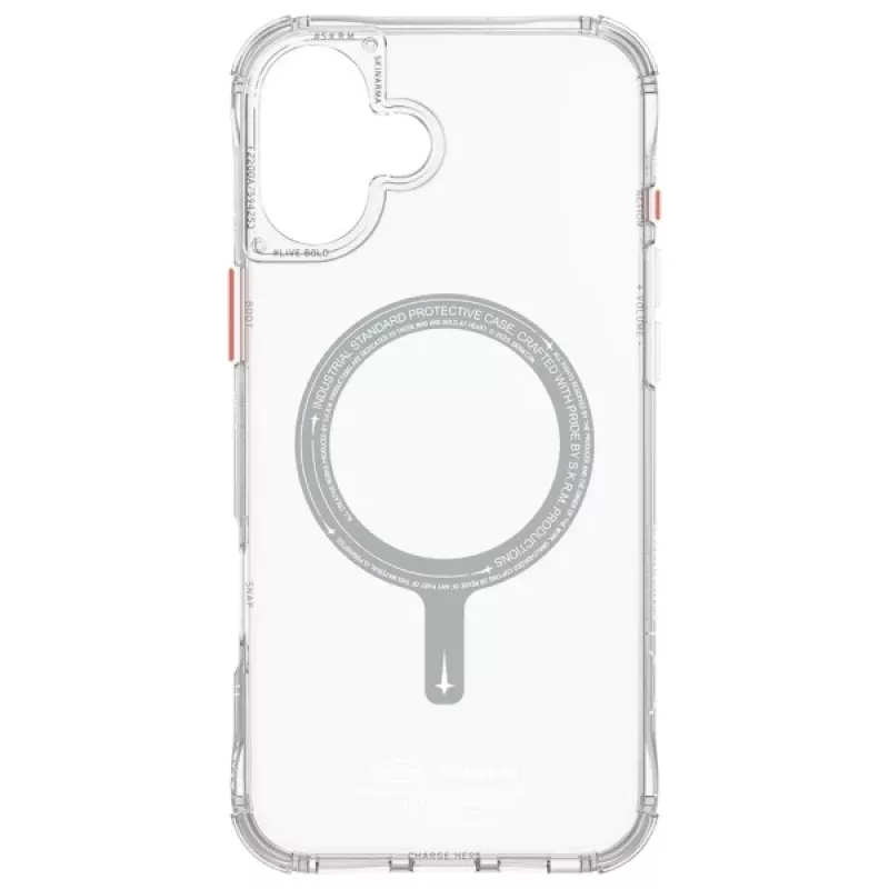 SKINARMA Saido Dėklas, skirtas iPhone 16 Plus 6,7 colio, su magnetiniu įkrovimu, permatomas