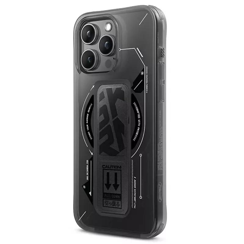 SKINARMA Helio iPhone 16 Pro 6.3 inch Magnetic Charging + Grip Stand Case Black