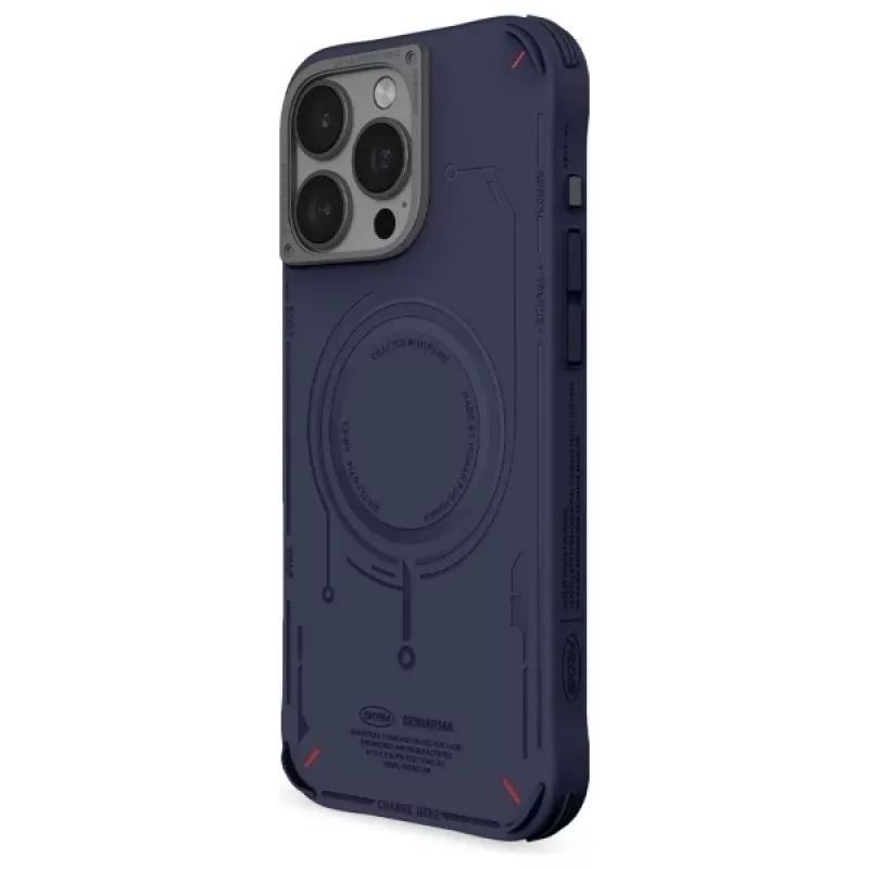 SKINARMA Mecha Dėklas, skirtas iPhone 16 Pro 6,3 colio, su magnetiniu įkrovimu, tamsiai mėlynas