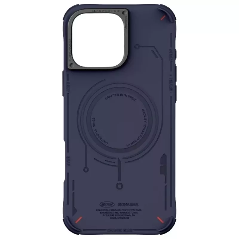 SKINARMA Mecha Dėklas, skirtas iPhone 16 Pro 6,3 colio, su magnetiniu įkrovimu, tamsiai mėlynas