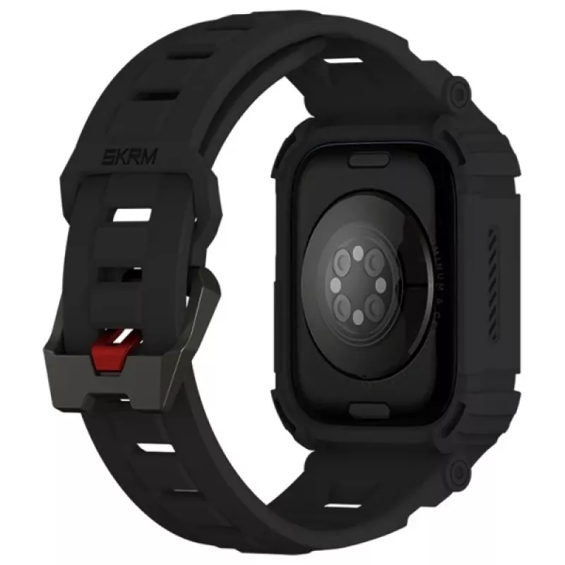 SKINARMA Mecha 2-in-1 Strap and Case for Apple Watch 45/44mm Black