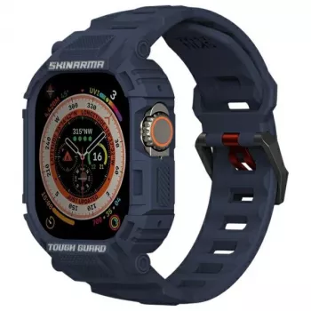 SKINARMA Mecha 2-in-1 Case with Strap for Apple Watch Ultra 49mm Navy Blue