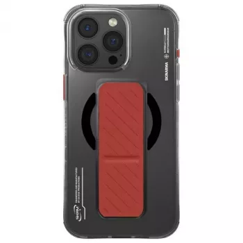 Skinarma Axon Dėklas, skirtas iPhone 16 Pro 6,3 colio, su magnetiniu įkrovimu ir rankenos stovu, juodas