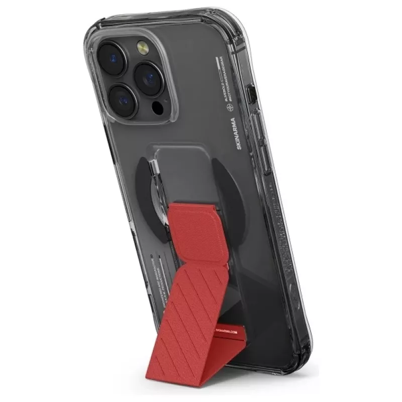 Skinarma Axon Dėklas, skirtas iPhone 16 Pro 6,3 colio, su magnetiniu įkrovimu ir rankenos stovu, juodas