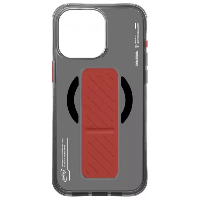 Skinarma Axon Dėklas, skirtas iPhone 16 Pro 6,3 colio, su magnetiniu įkrovimu ir rankenos stovu, juodas