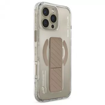 SKINARMA Axon Magnetic Charging + Grip Stand Dėklas, skirta iPhone 16 Pro 6.3 colio - Šampano
