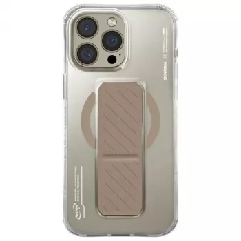Skinarma Axon Dėklas, skirtas iPhone 16 Pro Max 6,9 col., su magnetiniu įkrovimu ir rankenos stovu, šampano spalvos