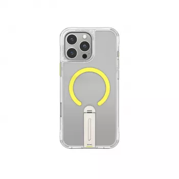 Skinarma Helix Magnetic Charging 360 Rotating Stand Case, iPhone 16 Pro, Skaidrus