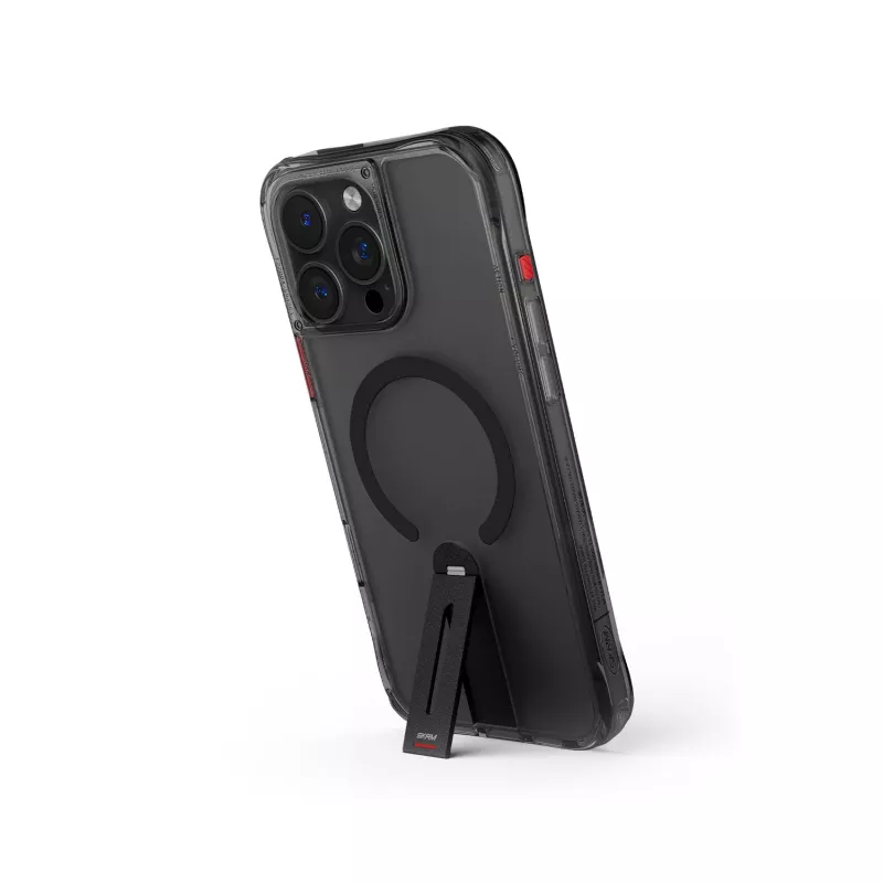 Skinarma Helix for iPhone 16 Pro Magnetic Charging 360 Rotating Stand Case Black