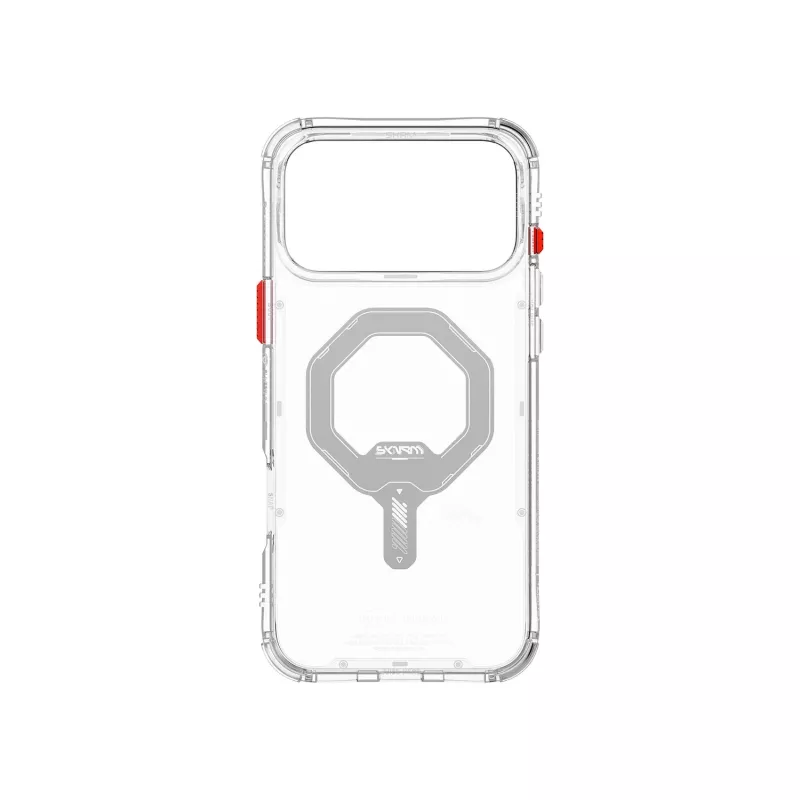SKINARMA Saido Magnetic Charging Case, skirta Apple iPhone 17 Pro, permatomas
