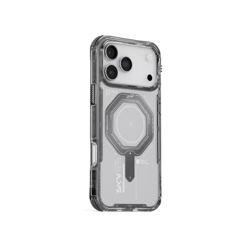 Dėklas Skinarma Magma, skirtas iPhone 17 Pro, su magnetiniu įkrovimu, grafitas