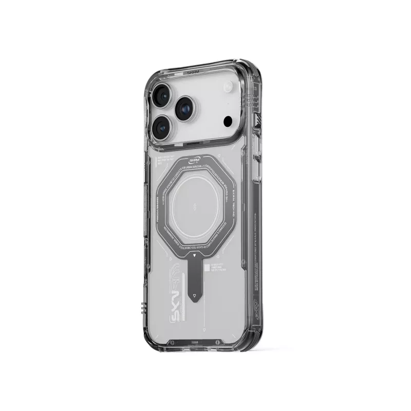 Dėklas Skinarma Magma, skirtas iPhone 17 Pro, su magnetiniu įkrovimu, grafitas