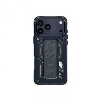 SKINARMA Helio Dėklas, skirtas iPhone 17 Pro, su magnetiniu įkrovimu ir rankenos stovu, Graphite
