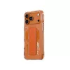 Skinarma Helio dėklas, skirtas iPhone 17 Pro Max, su magnetiniu įkrovimu ir rankenos atrama, oranžinis