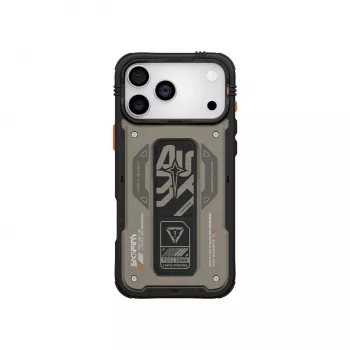 Skinarma Aegis Dėklas, skirtas iPhone 17 Pro, magnetinis įkrovimas + sukibimo stovas, pilka
