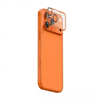 Skinarma Magma Full Matte Camera Lens Protector, skirta iPhone 17 Pro Max – oranžinė