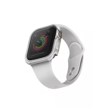 UNIQ Valencia Case Apple Watch Series 4/5/6/SE/SE3 40mm – titano sidabras