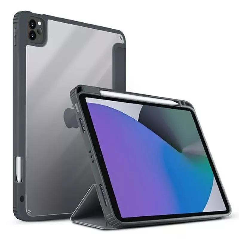 UNIQ Moven Case for iPad Pro 11 (2021/2020) and iPad Air 10.9 (2022/2020) with Antimicrobial Protection - Charcoal Grey
