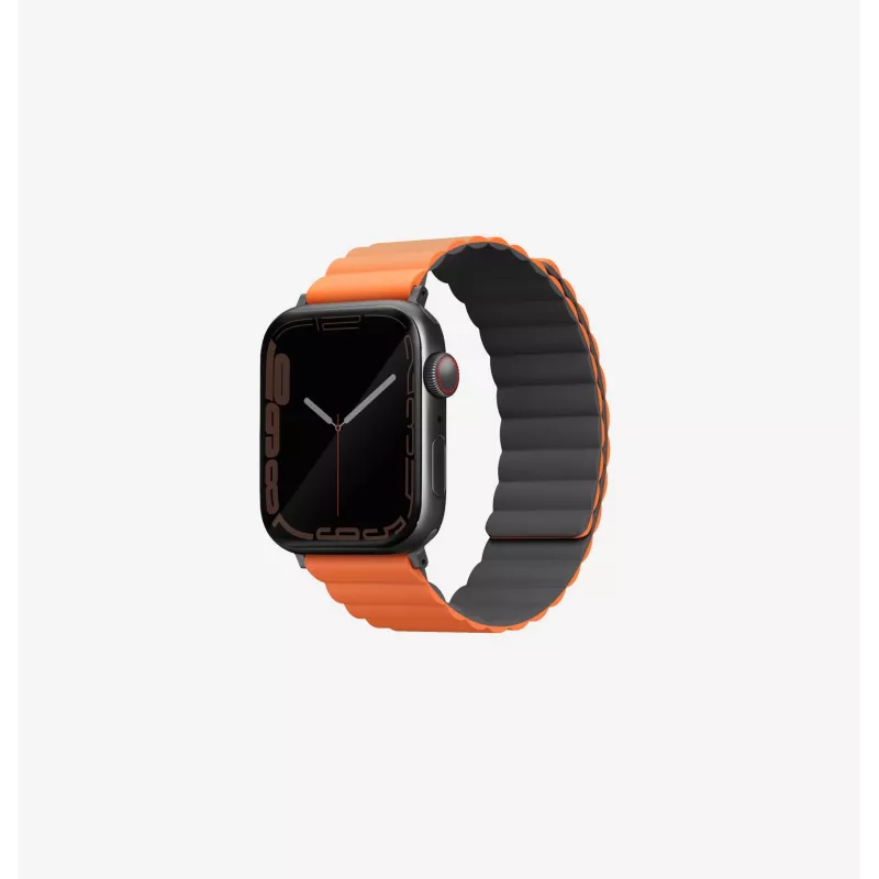 UNIQ Revix Reversible Magnetic Strap for Apple Watch Series 1/2/3/4/5/6/7/8/9/SE/SE2/SE3/Ultra/Ultra 2/Ultra 3 42/44/45/49mm, Pink-Beige