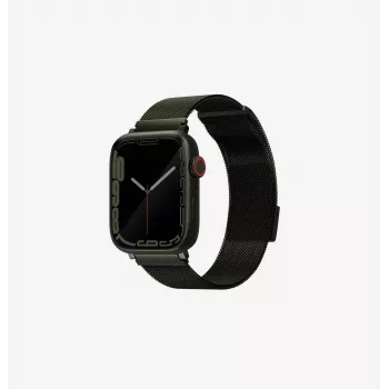 UNIQ Dante Apple Watch dirželis iš nerūdijančio plieno, Milano kilpa, žalias, 42/44/45 mm