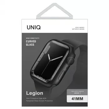 UNIQ Legion Watch Case, skirtas Apple Watch Series 7/8/9 41mm, juodas