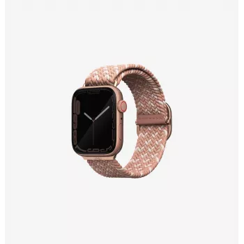 UNIQ Aspen Braided Solo Loop Watch Strap, Apple Watch 38/40/41mm Series 1-9/SE/SE2/SE3 - Citrus Pink