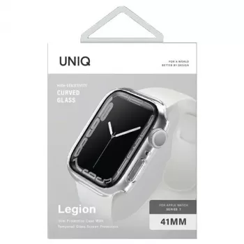 UNIQ Legion Dėklas, skirtas Apple Watch Series 7/8/9 41mm, Skaidrus